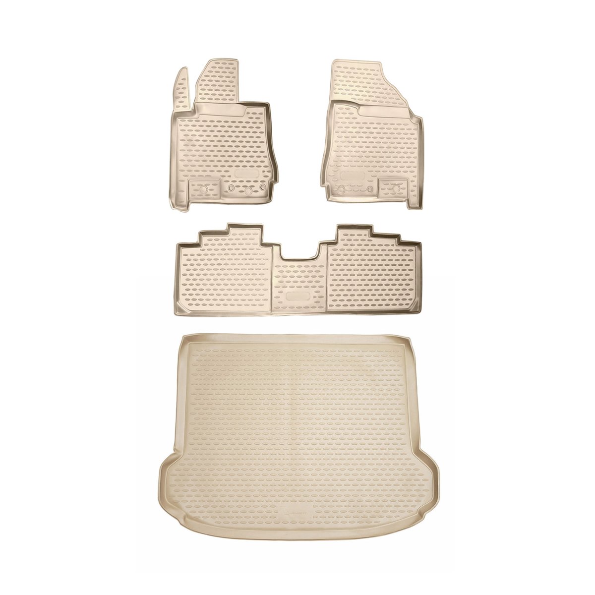 Cadillac SRX Floor-Trunk Mats - Omac - 3D - Beige - 2010-2016